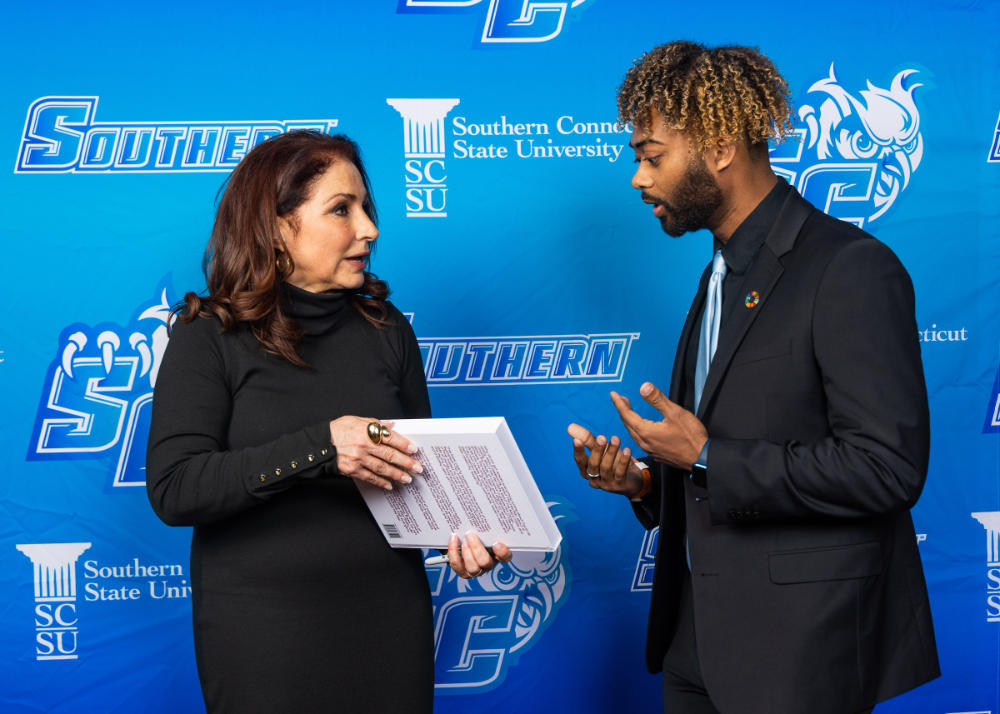 Jon Talking with Gloria